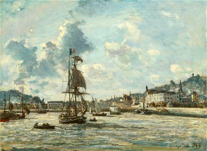 Johan Barthold Jongkind - Entrance to the Port of Honfleur - 1968.614 - Art Institute of Chicago