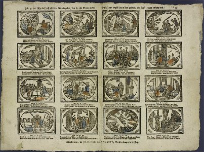 Joh 3-16. Alzo lief heeft Godt de Wereld gehat, dat hij zijn Zoone geeft, Op dat een eyglijk die in hem gelooft, niet sterft- maar eeuwig leeft!-Catchpenny print-Borms 0716 B