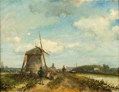Johan Barthold Jongkind - Jaagpad aan de Trekvliet bij Den Haag - 0419 - Rijksmuseum Twenthe