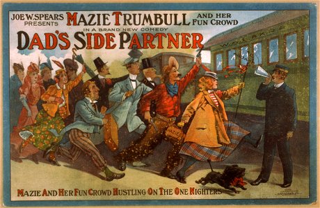 Joe W. Spears presents Mazie Trumbull and her fun crowd in a brand new comedy, Dad's side partner LCCN2014635384