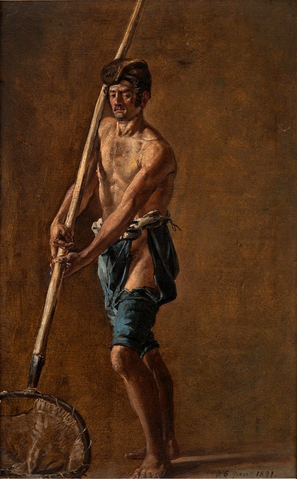Johan Christian Dahl - Italian fisherman - Fiskeren - Italiensk fisker - KODE Art Museums and Composer Homes - RMS.M.00062