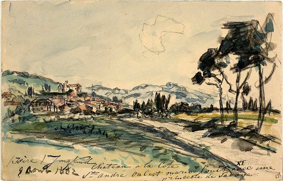 Johan Bartold Jongkind - Chateau, Cote Saint Andre