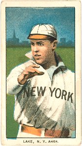 Joe Lake, New York Highlanders, baseball card portrait LCCN2008676823