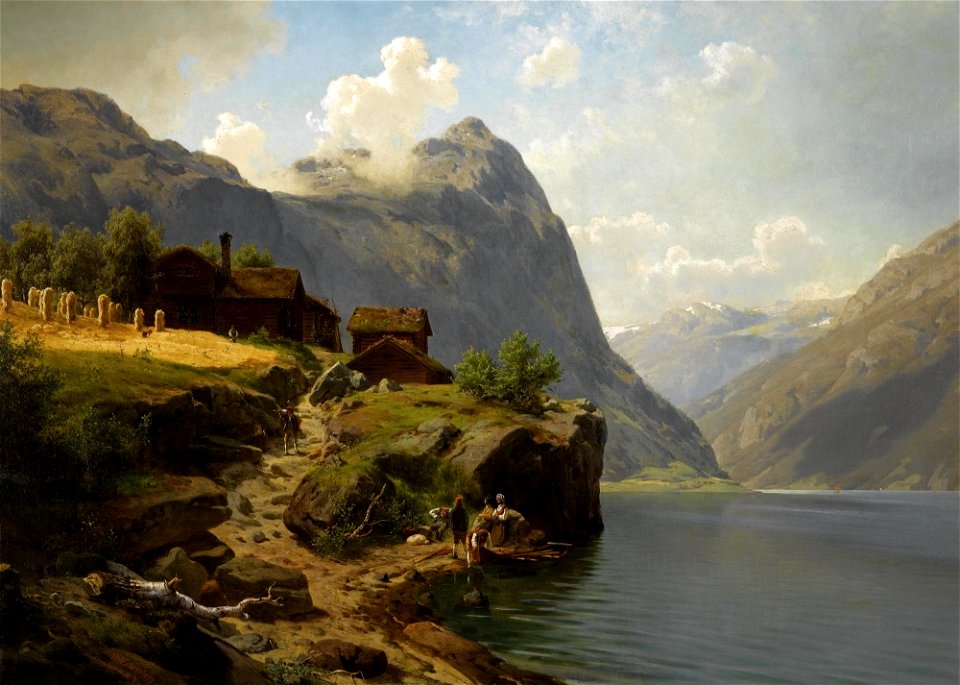 Johan Fredrick Eckersberg - Mannesker i Fjellandskap