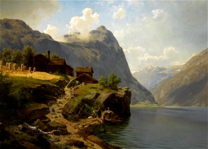 Johan Fredrick Eckersberg - Mannesker i Fjellandskap
