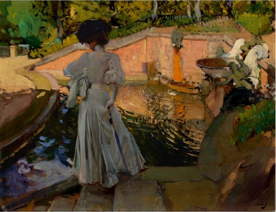 Joaquin Sorolla y Bastida - Maria Mirando los Peces. Granja
