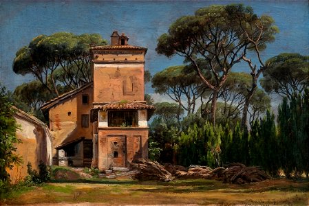 Johan Christian Dahl - The Casa del Portinaio in the Villa Borghese - Villa Borghese - KODE Art Museums and Composer Homes - RMS.M.00063