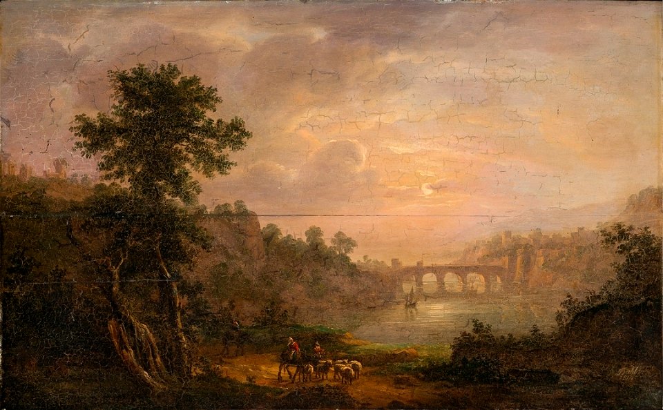 Johan Christian Dahl - Southern Landscape with a Stone Bridge - Italiensk landskap - KODE Art Museums and Composer Homes - BB.M.00143