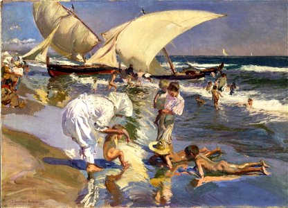 Joaquín Sorolla y Bastida - Beach of Valencia by Morning Light - A2137 - Hispanic Society of America