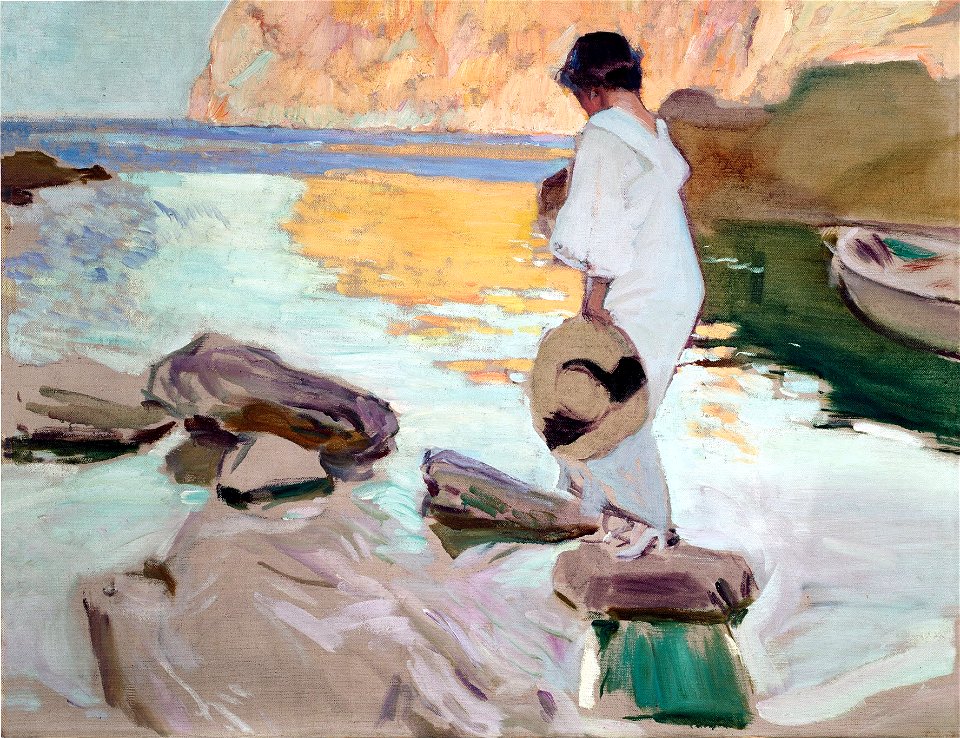 Joaquín Sorolla y Bastida - Elena at Cala de San Vicente - Google Art Project