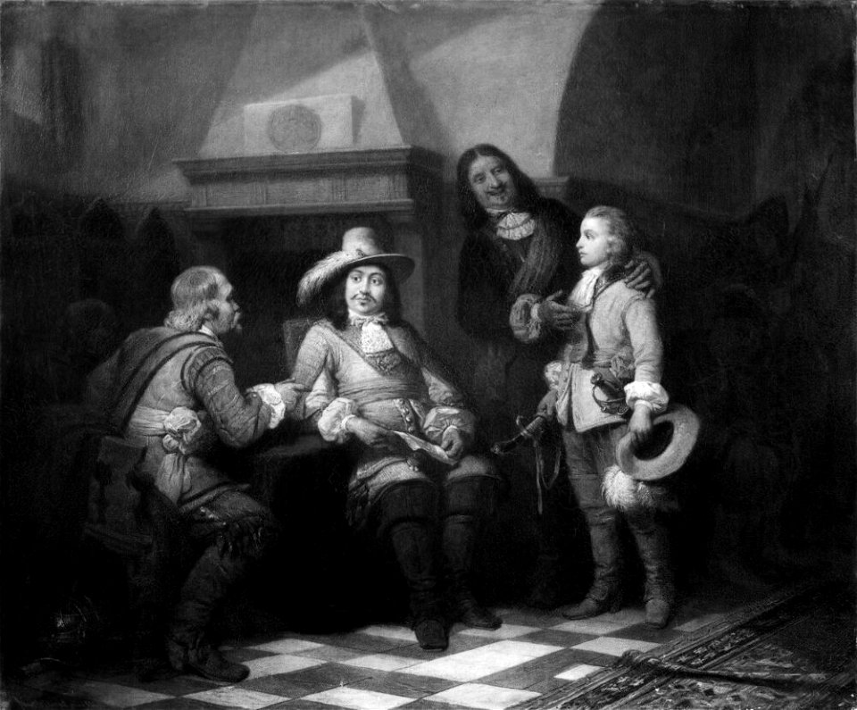 Johan Christoffer Boklund - A Pole Brought Captive before King Karl X Gustav of Sweden - NM 1200 - Nationalmuseum