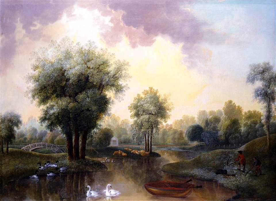Johan Jacob Schalch (1723-89) - The Gardens at Kew - RCIN 403517 - Royal Collection