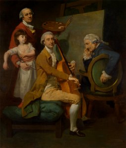 Johan Joseph Zoffany - Self-Portrait with His Daughter Maria Theresa, James Cervetto, and Giacobbe Cervetto - Google Art Project
