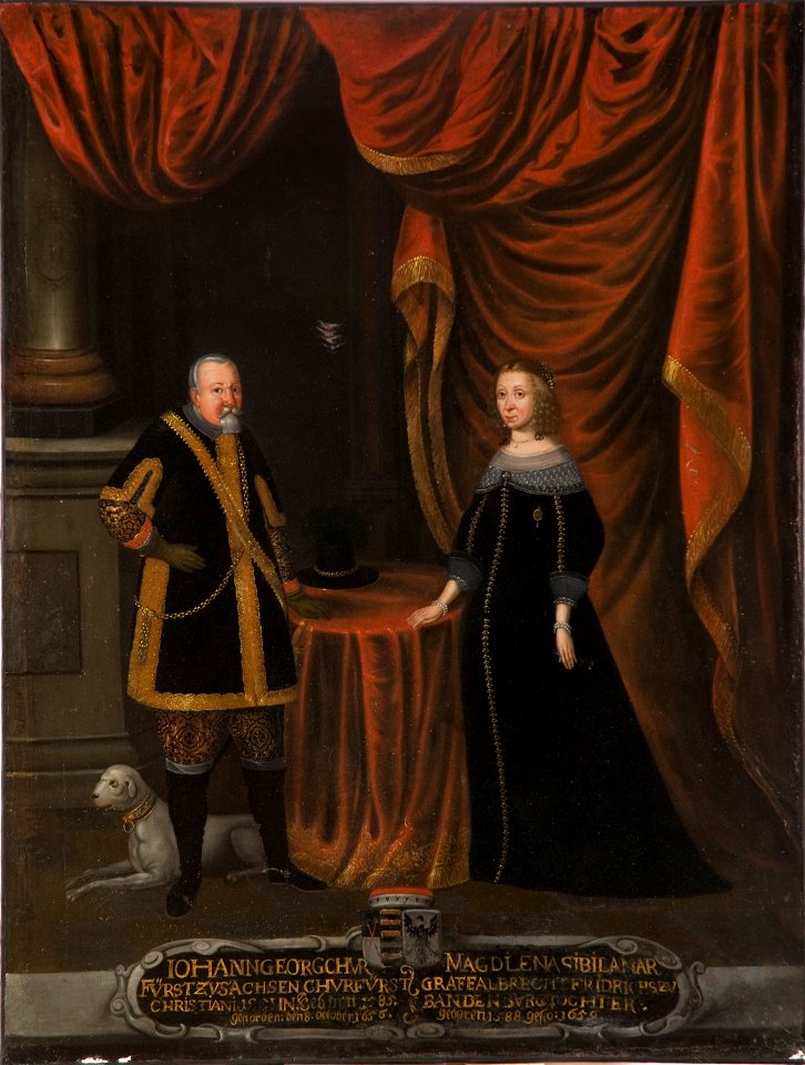Johan Georg I, 1585-1656, kurfurste av Sachsen, Magdalena Sibylla, 1652-1712, prinsessa av - Nationalmuseum - 15272