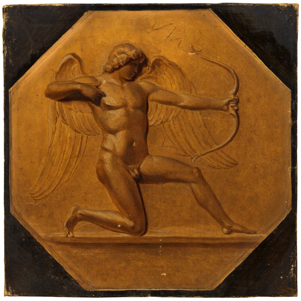 Johan Gustaf Sandberg - Cupid Fires His Arrow, after a Relief by Johan Tobias Sergel - NM 7353 - Nationalmuseum