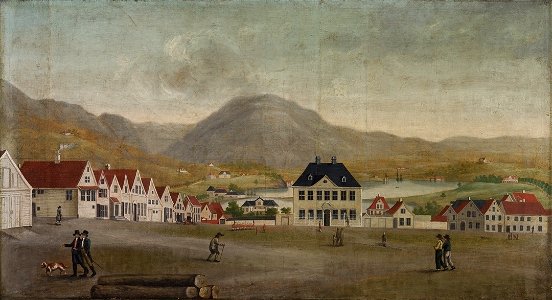 Johan Christian Dahl - View of Engen in Bergen - Fra Engen - KODE Art Museums and Composer Homes - BB.M.00795. Free illustration for personal and commercial use.