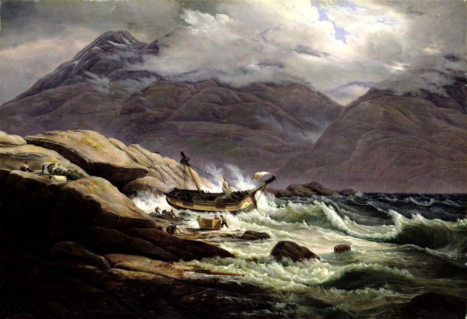 Johan Christian Claussen Dahl - Forlis på den norske kyst