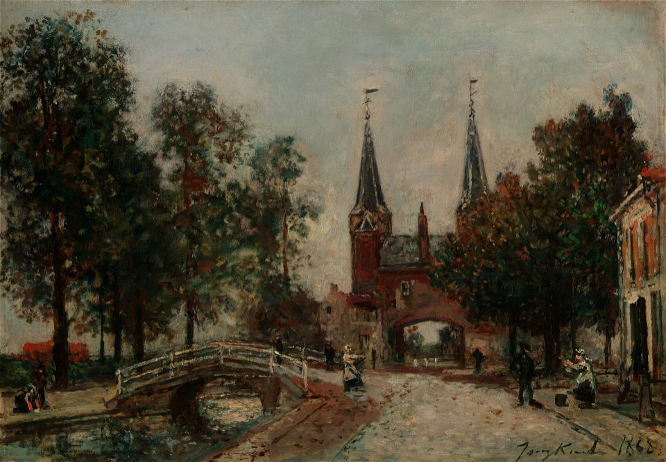 Johan Barthold Jongkind - Scene at Delft - 1965.33.2 - Yale University Art Gallery