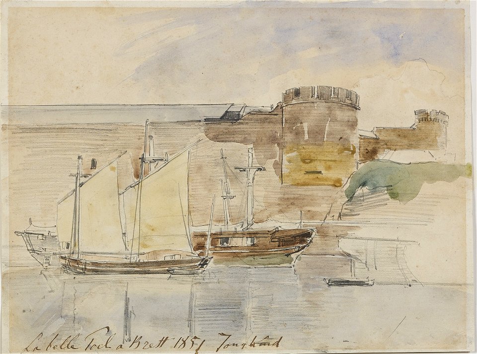 Johan Barthold Jongkind, La Belle Poule à Brest