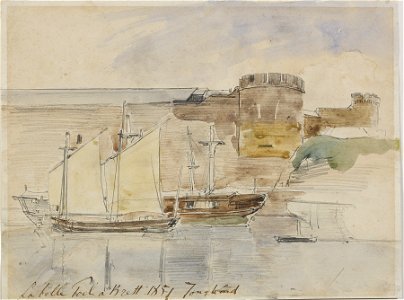 Johan Barthold Jongkind, La Belle Poule à Brest