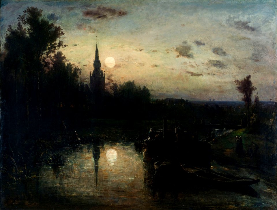 Johan Jongkind - Clair de lune à Overschie