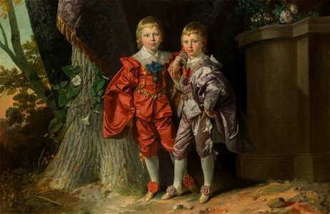 Johan Joseph Zoffany (Frankfurt 1733-London 1810) - George IV when Prince of Wales, with Frederick, Duke of York when Prince Frederick - RCIN 404593 - Royal Collection