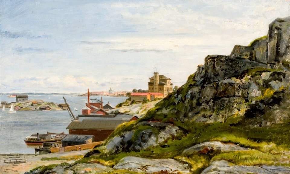 Johan Knutson - Näköala Eteläsatamasta Suomenlinnaan - A I 635 - Finnish National Gallery