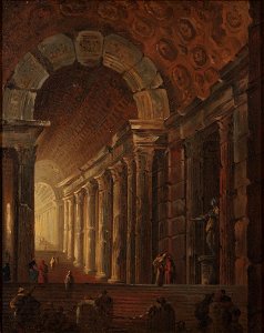 Johan Gottlob Brusell - A Vaulted Staircase. Architectural Piece - NM 4860 - Nationalmuseum