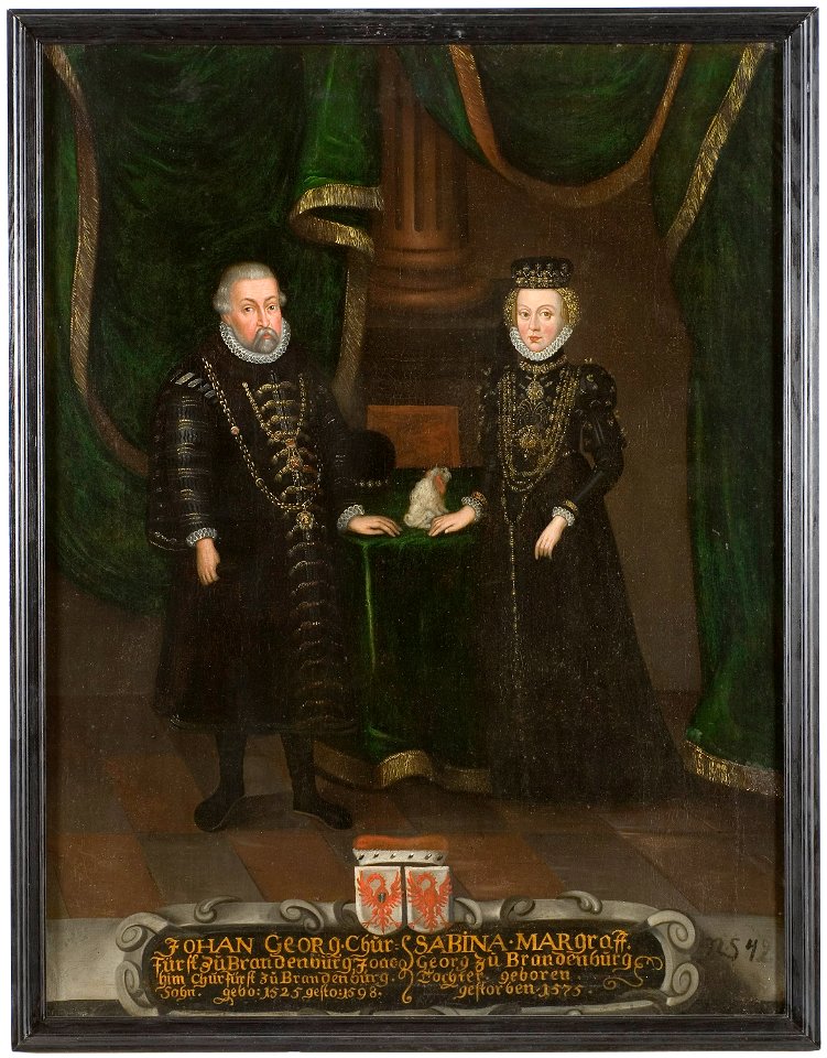 Johan Georg, 1525-1598, kurfurste av Brandenburg. Sabina, 1529-1575, av Bayteuth - Nationalmuseum - 15282