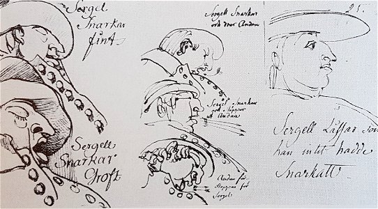 Johan Tobias Sergel självkarikatyrer