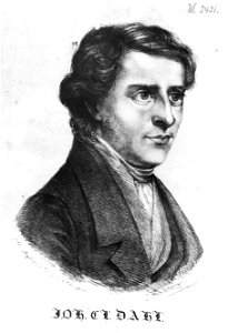 Johan Sebastian Welhaven - Johan Christian Clausen Dahl - Norsk portrettarkiv - Riksantikvaren - D000277