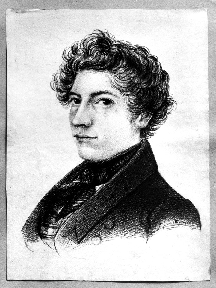 Johan Sebastian Welhaven - Selvportrett - Norsk portrettarkiv - Riksantikvaren - W000053