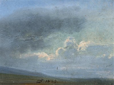 Johan Christian Dahl - Cloud study - Skystudie - KODE Art Museums and Composer Homes - RMS.M.00081. Free illustration for personal and commercial use.