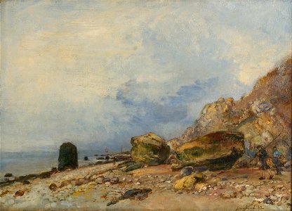 Johan Barthold Jongkind - Rotskust bij Sainte-Adresse - 0695 - Rijksmuseum Twenthe