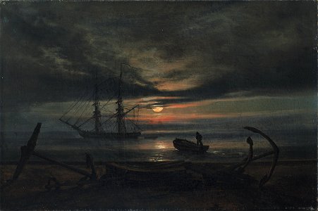 Johan Christian Dahl - Danske kysten av måneskinn