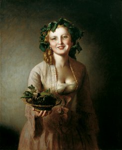 Johann Baptist Reiter - Lexi mit den Trauben - 4228 - Österreichische Galerie Belvedere