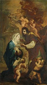 Johann Andreas Wolff (Umkreis) - Der hl. Johannes Evangelist reicht Maria die Kommunion - 1527 - Bavarian State Painting Collections