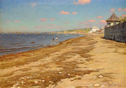 Johan Krouthén-Strand med badande pojkar