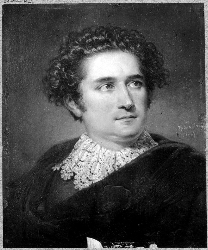 Johan Gustaf Sandberg - Nils Vilhelm Almlöf (1799-1875), actor, married to 1. Karin Cederberg, 2. Charlotte Ficker - NMGrh 1966 - Nationalmuseum