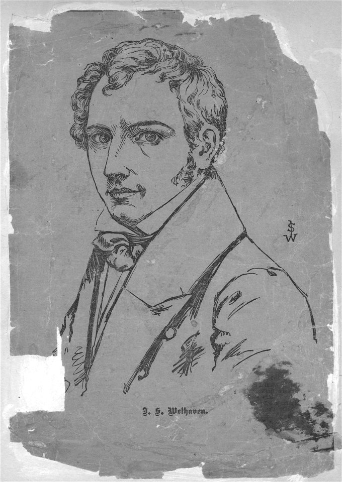 Johan Sebastian Welhaven - Selvportrett - Norsk portrettarkiv - Riksantikvaren - W000039