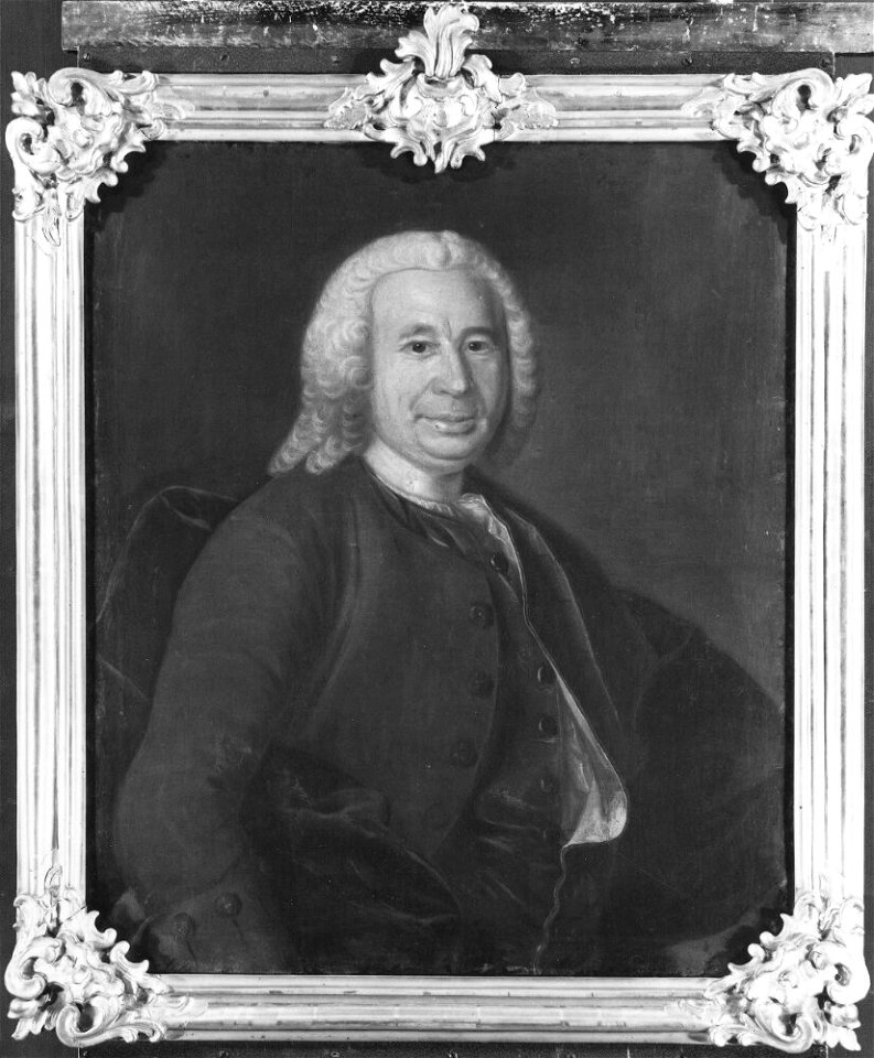 Johan Henrik Scheffel - Christian Pettersson, 1692-1758, postdirektör, gift med Anna Elisabeth Lander - NMGrh 4138 - Nationalmuseum