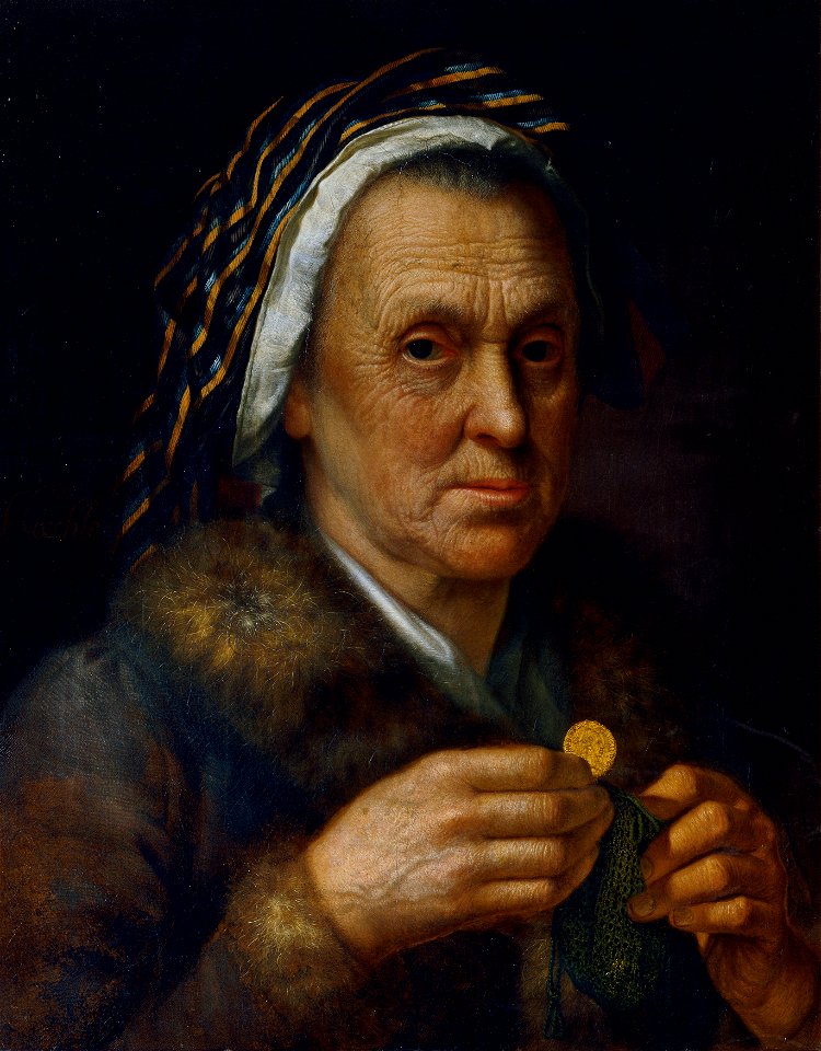 Johann Baptist Höchle - Alte Frau mit einem Dukaten - 3098 - Kunsthistorisches Museum