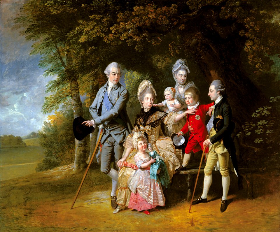 Johan Joseph Zoffany (Frankfurt 1733-London 1810) - Queen Charlotte (1744-1818) with members of her family - RCIN 401004 - Royal Collection