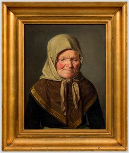 Johan Wilhelm Gertner - Study of an Old Woman with a Huckle and a Shawl - NM 7457 - Nationalmuseum