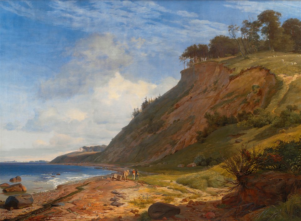 Johan Thomas Lundbye - A Danish Coast. View from Kitnæs on Roskilde Fjord. Zealand - Google Art Project
