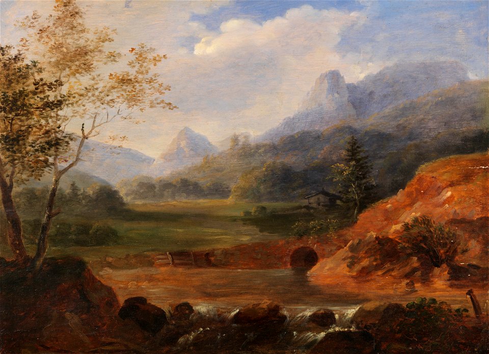 Johann Georg von Dillis (attr) Voralpenlandschaft c1830