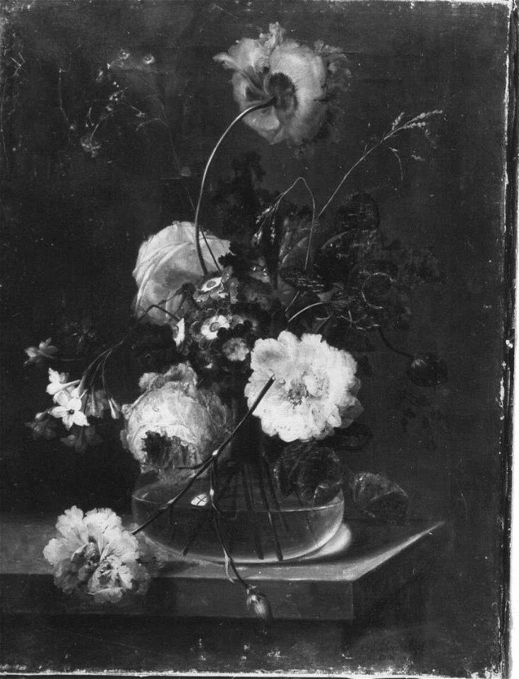 Johann Baptist Drechsler - Blumenstillleben (Rosen in einer gläsernen Vase) - 5848 - Bavarian State Painting Collections