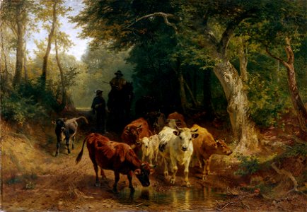 Johann Friedrich Voltz - Heimkehr der Rinderherde im Herbst - 70 - Österreichische Galerie Belvedere
