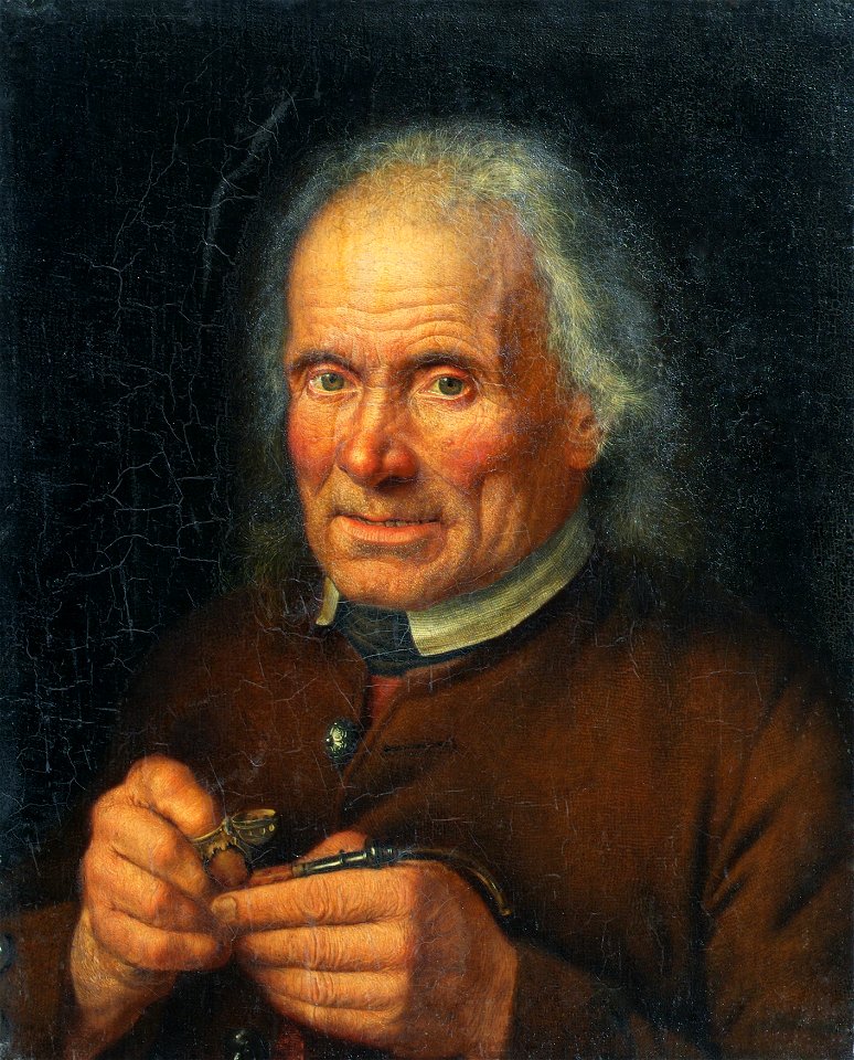 Johann Baptist Höchle - Alter Bauer, sein Pfeifchen stopfend - 3097 - Kunsthistorisches Museum