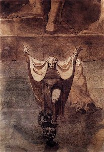 Johann Heinrich Füssli - Dante and Virgil on the Ice of Kocythos - WGA08327